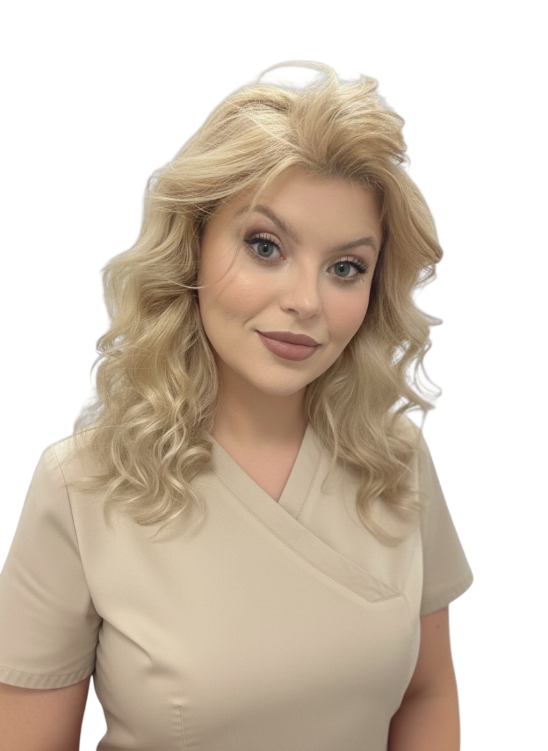 Anna - kosmetolog w uniformie